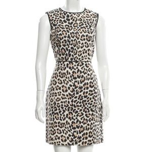 Kate Spade Paulina Leopard Print Sleeveless Dress size 8